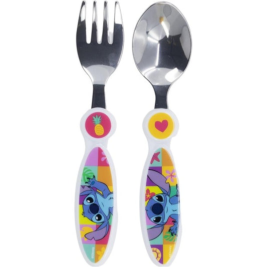 SET 2 CUBIERTOS METALICOS STITCH