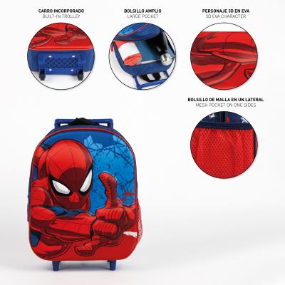 MOCHILA INFANTIL TROLLEY 3D SPIDERMAN