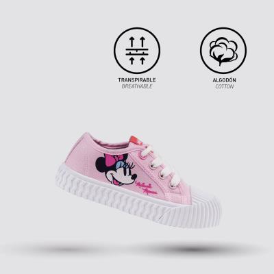 ZAPATILLA LONETA SUELA PVC CORDONES MINNIE