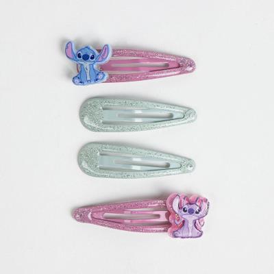 ACCESORIOS PELO CLIPS 4 PIEZAS STITCH