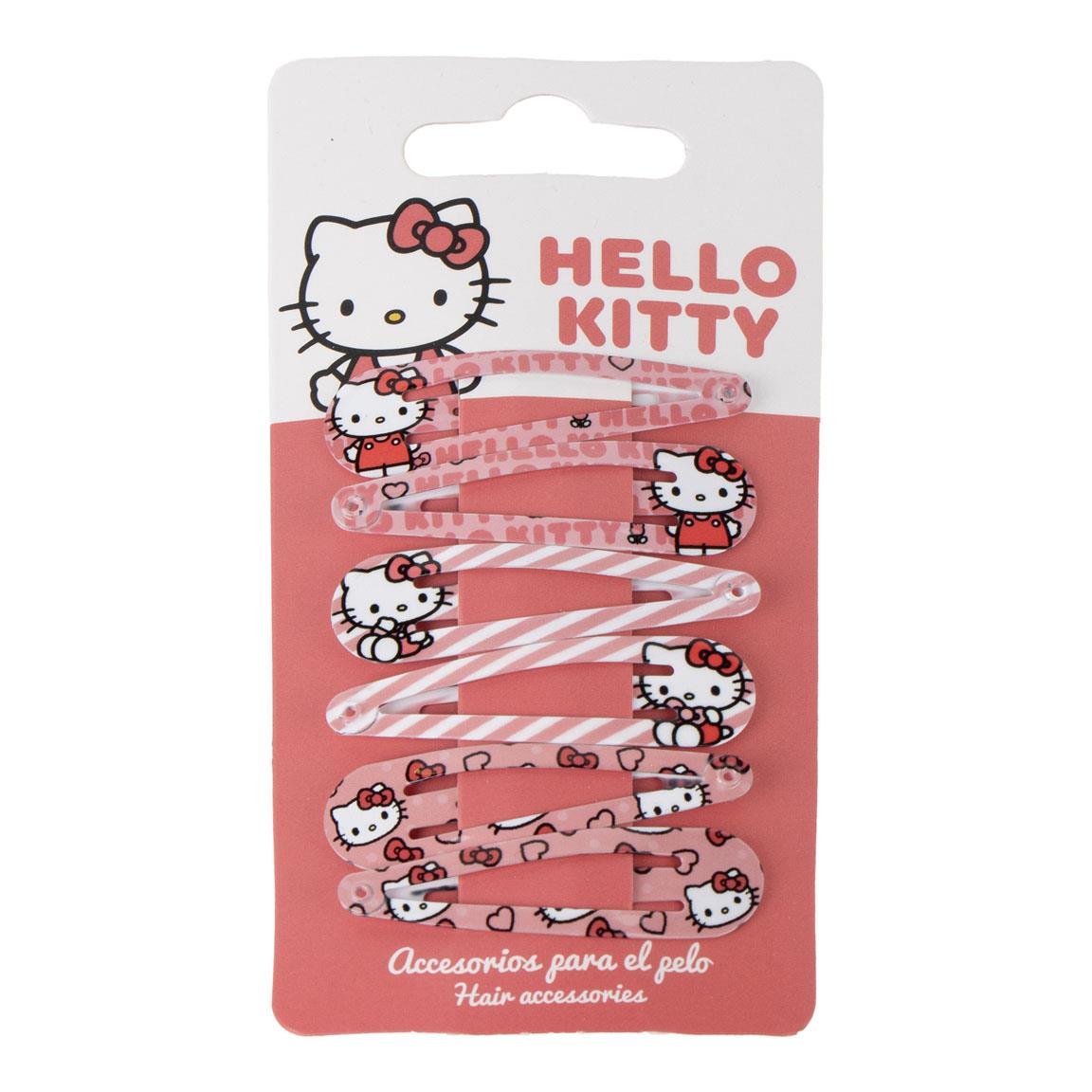 ACCESORIOS PELO CLIPS 6 PIEZAS HELLO KITTY