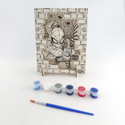 FIGURAS COLOREABLES MADERA SPIDERMAN