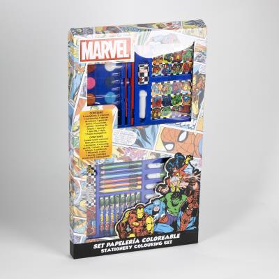 SET PAPELERÍA COLOREABLE CAJA AVENGERS