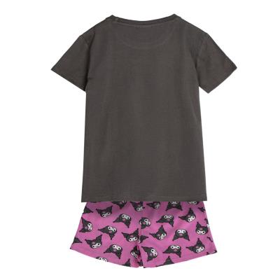 PIJAMA CORTO SINGLE JERSEY HELLO KITTY KUROMI