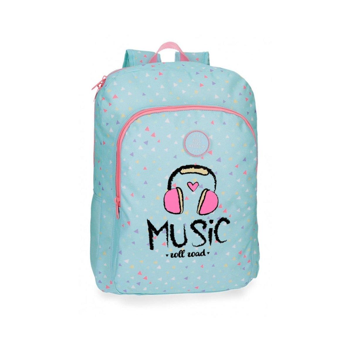 A - MOCHILA ADAPTABLE 40 ESCOLAR ROLL ROAD MUSIC - ILUSION SHOP