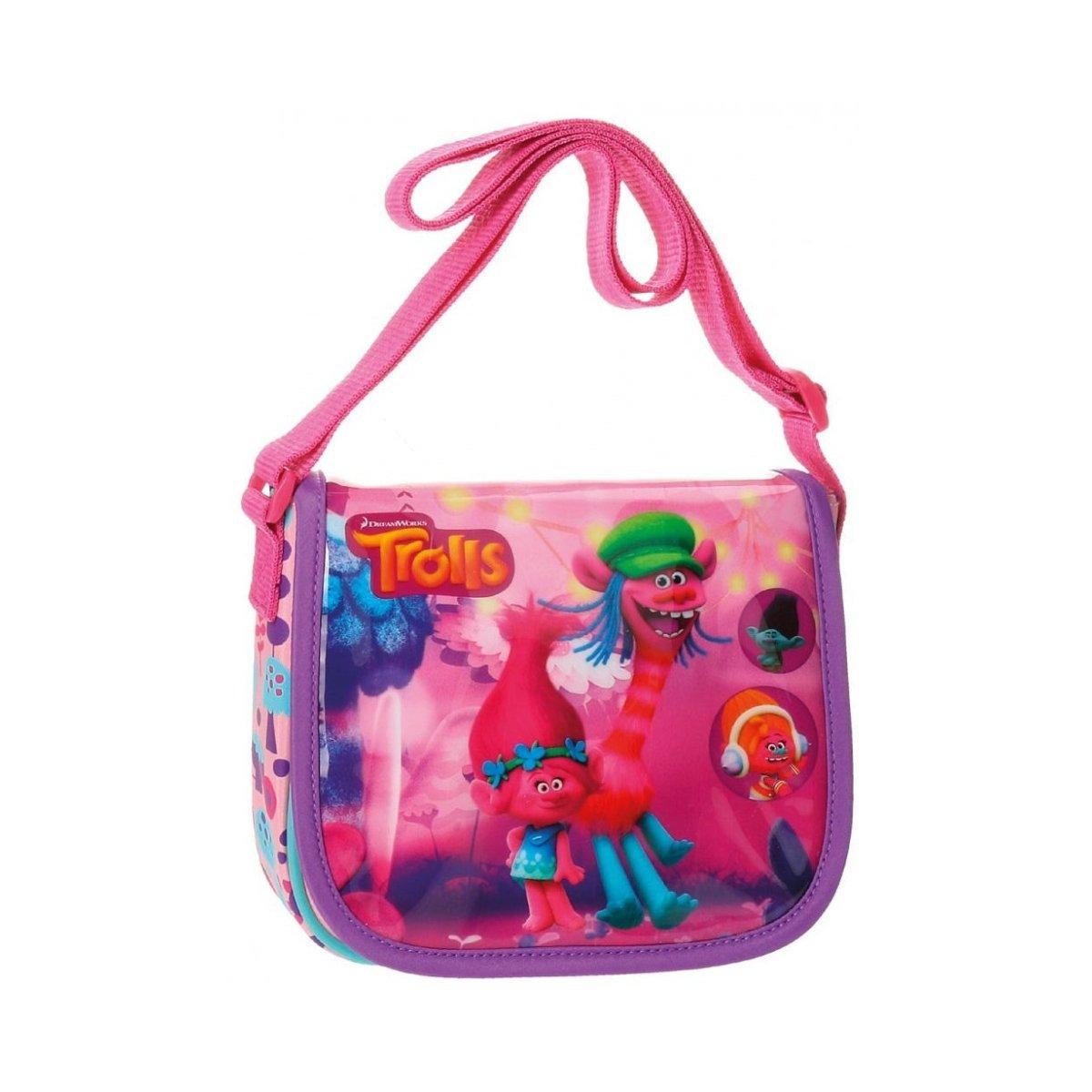 BOLSO BANDOLERA CON SOLAPA TROLLS FRIENDS - ILUSION SHOP