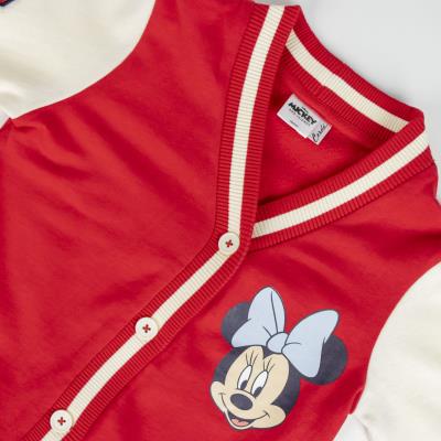 CHAQUETA COTTON BRUSHED BASEBALL MINNIE - ILUSION SHOP