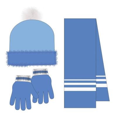 CONJUNTO 3 PIEZAS BUFANDA FROZEN - ILUSION SHOP