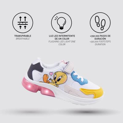 DEPORTIVA SUELA PVC CON LUCES LOONEY TUNES PIOLIN - ILUSION SHOP