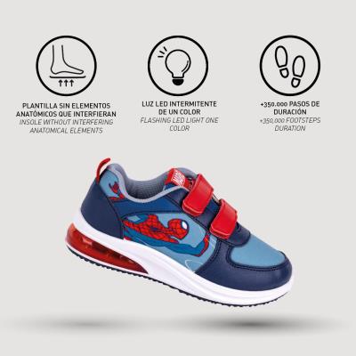 DEPORTIVA SUELA PVC CON LUCES SPIDERMAN - ILUSION SHOP