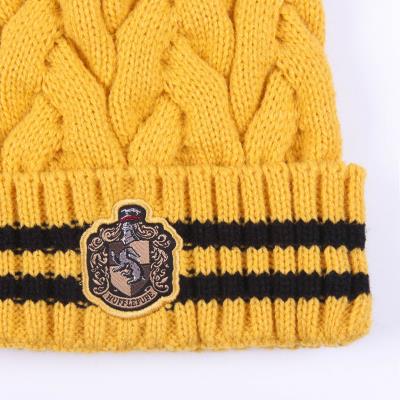 GORRO TRICOT POMPOM HARRY POTTER HUFFLEPUFF - ILUSION SHOP