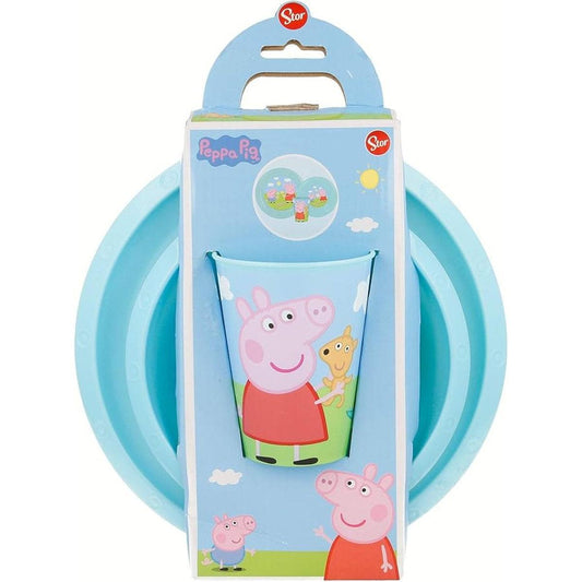 ILUSON SET EASY 3 PCS PLATO - CUENCO - VASO PEPPA PIG - ILUSION SHOP