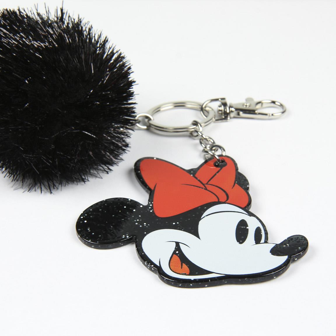 LLAVERO PREMIUM POMPON ACRILICO MINNIE DISNEY - ILUSION SHOP