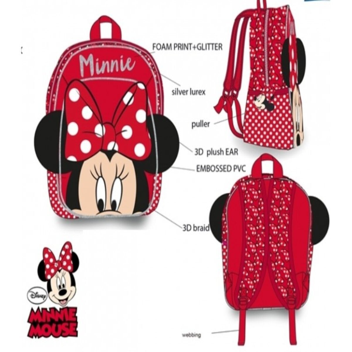 MOCHILA 3D MINNIE - ILUSION SHOP