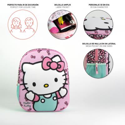 MOCHILA INFANTIL 3D HELLO KITTY - ILUSION SHOP