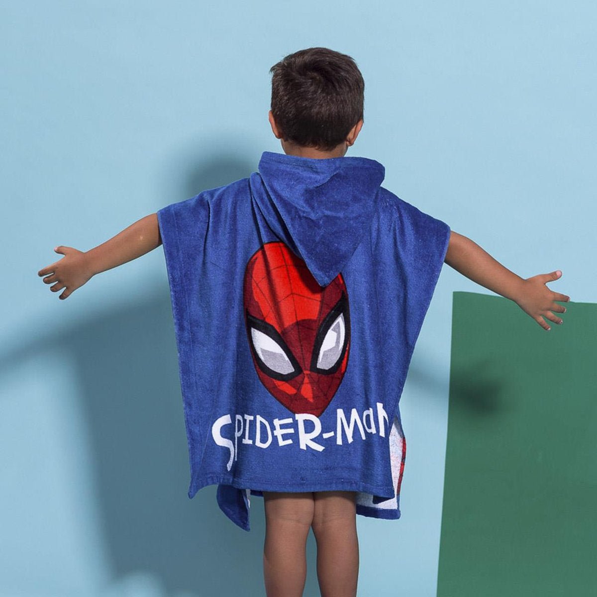 PACK 2 PONCHO SPIDERMAN MAR 100% ALGODON - ILUSION SHOP