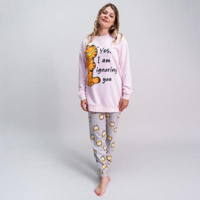 PIJAMA LARGO COTTON BRUSHED GARFIELD - ILUSION SHOP