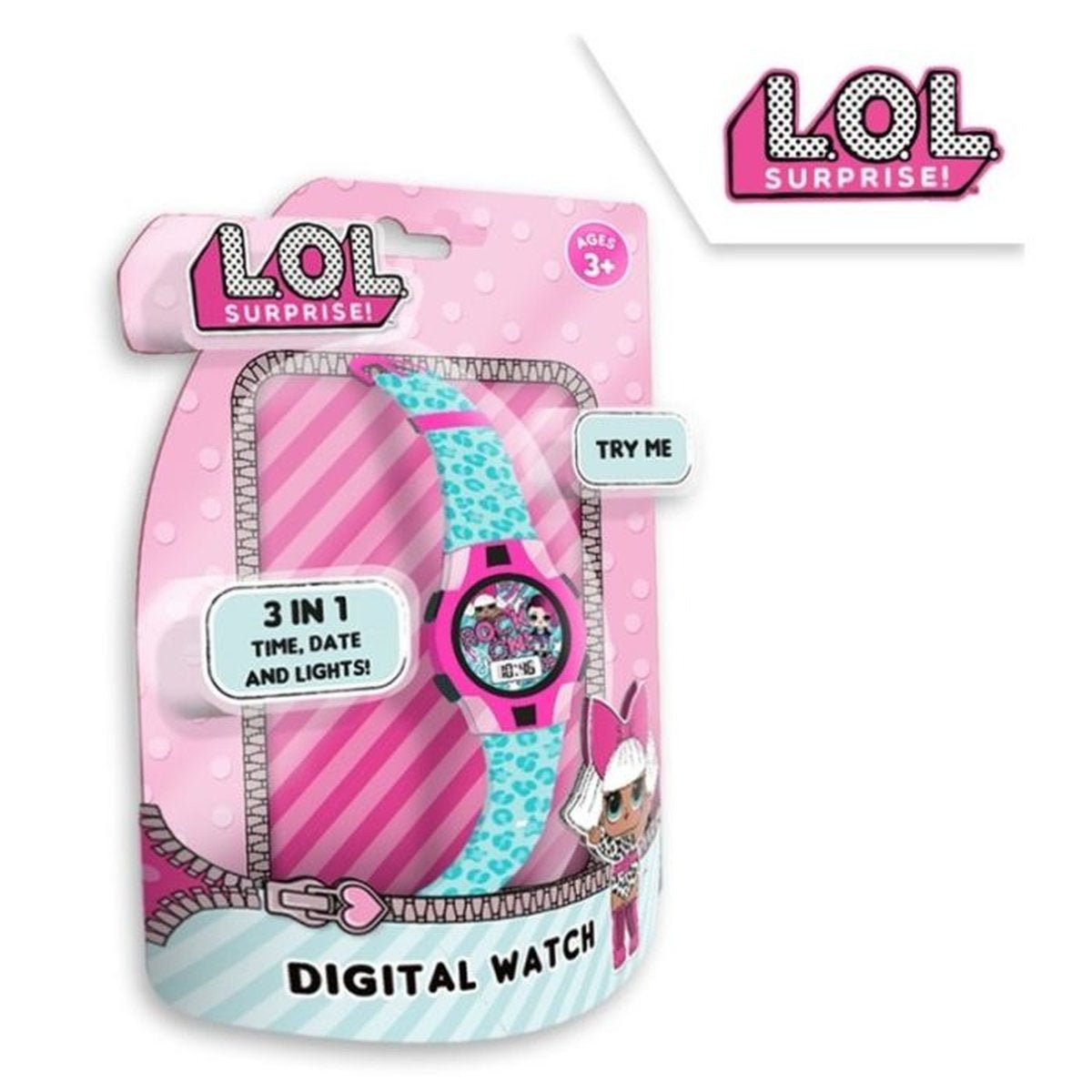 RELOJ DEPORTIVO 3 EN 1 CLAMSHELL 3D LOL SURPRISE - ILUSION SHOP