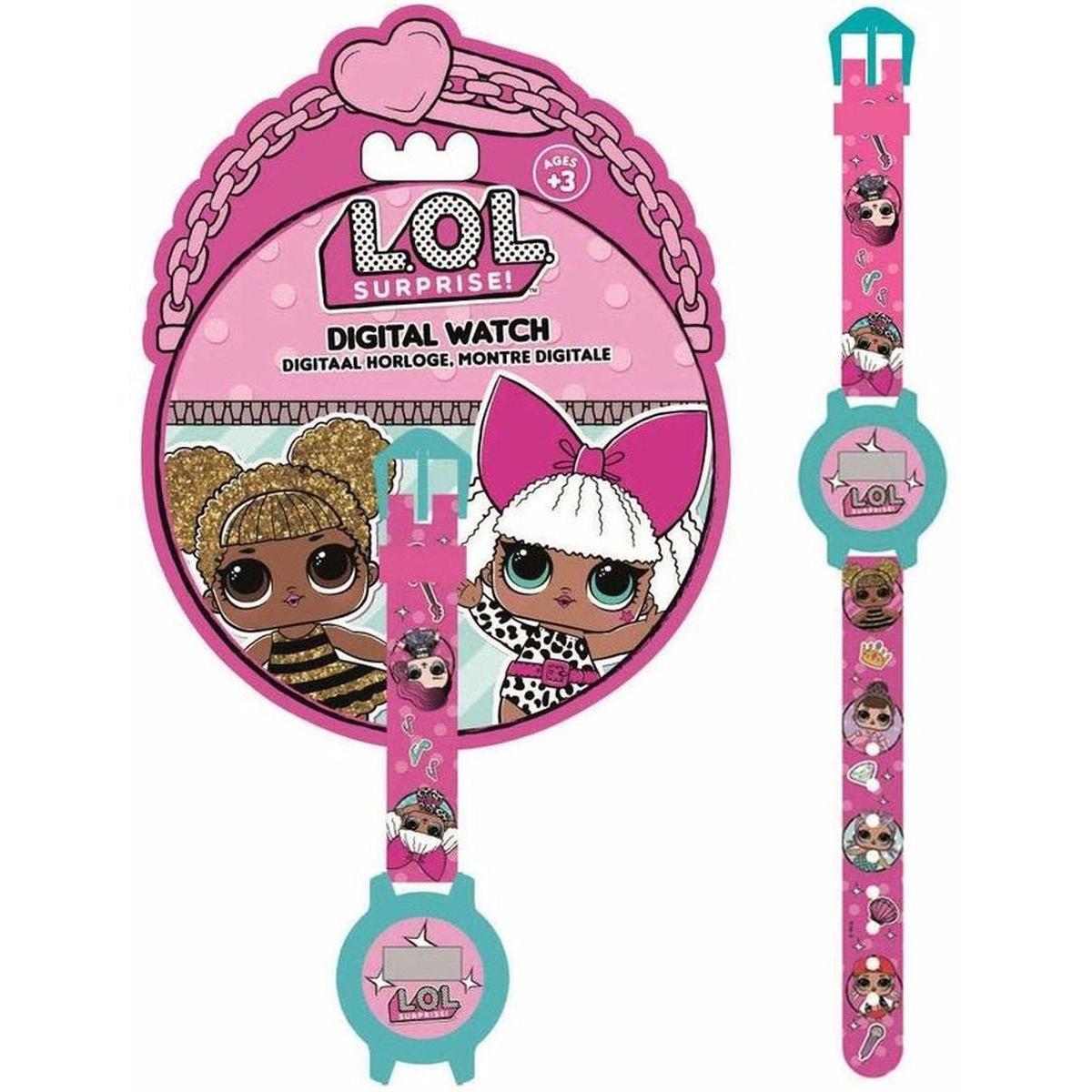 RELOJ DIGITAL LOL SURPRISE EN BLISTER ROSA MOSAICO - ILUSION SHOP