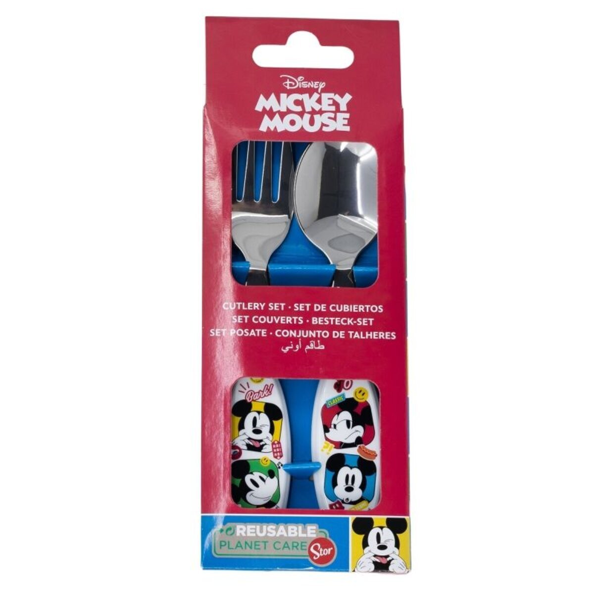 SET 2 CUBIERTOS METALICOS MICKEY - ILUSION SHOP