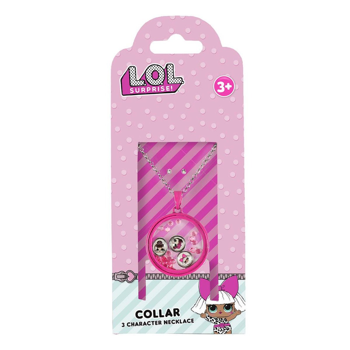 SET COLLAR CON COLGANTE CON CHARMS LOL SURPRISE - ILUSION SHOP