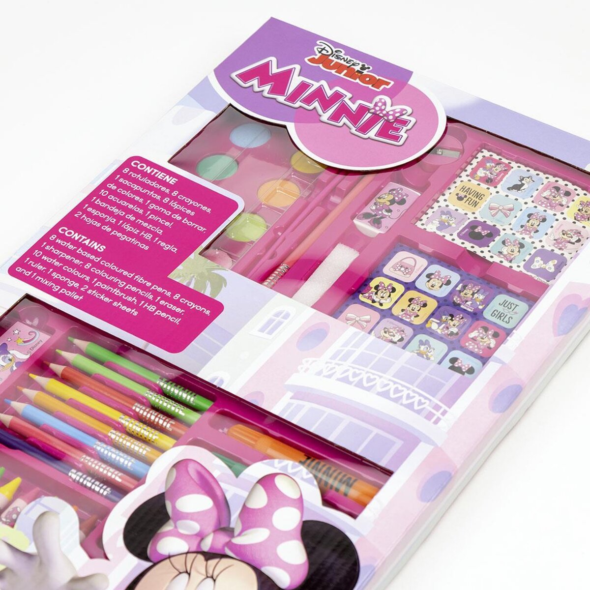 SET PAPELERIA COLOREABLE CAJA MINNIE
