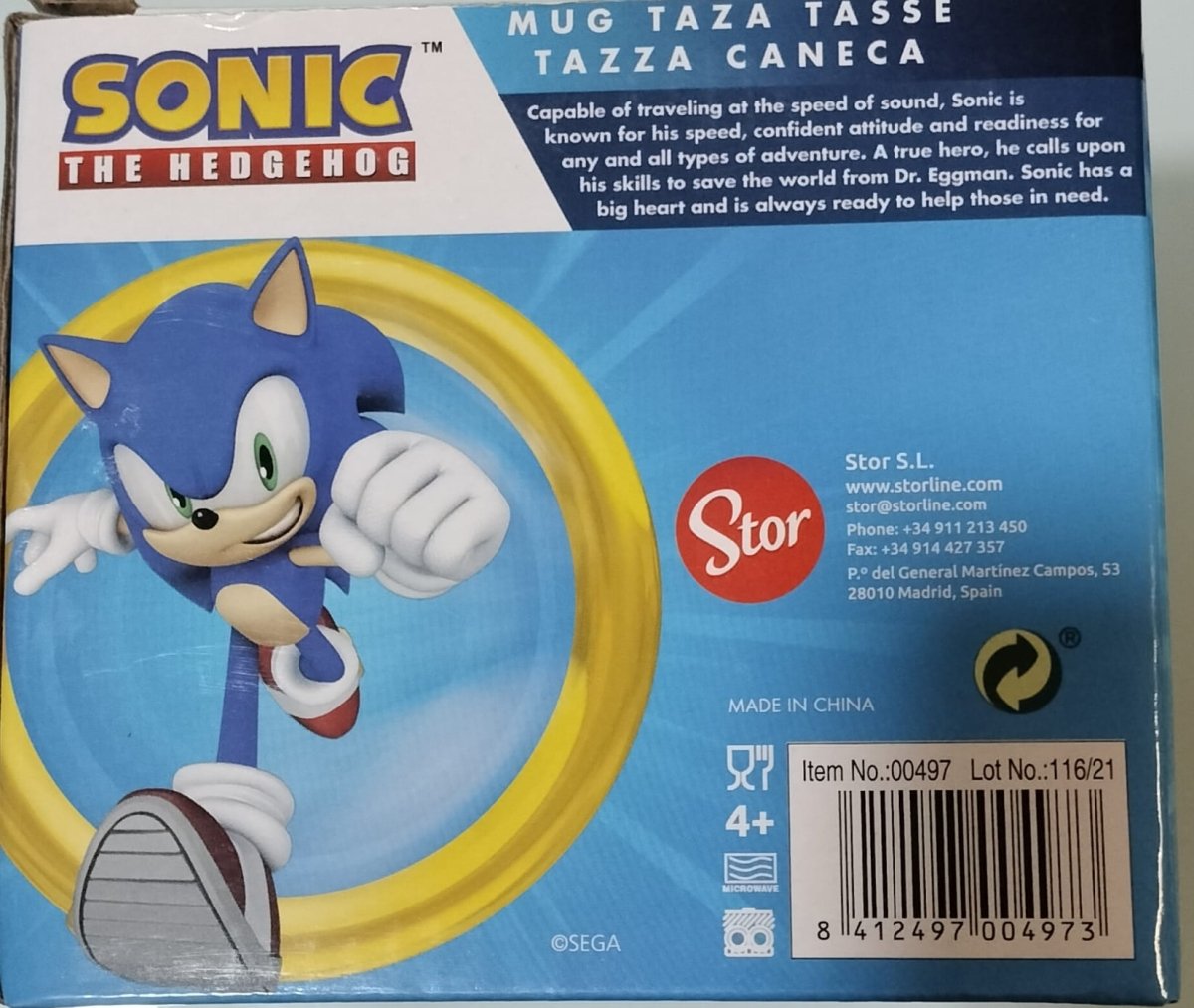 TAZA CERAMICA 325 ML SONIC - ILUSION SHOP