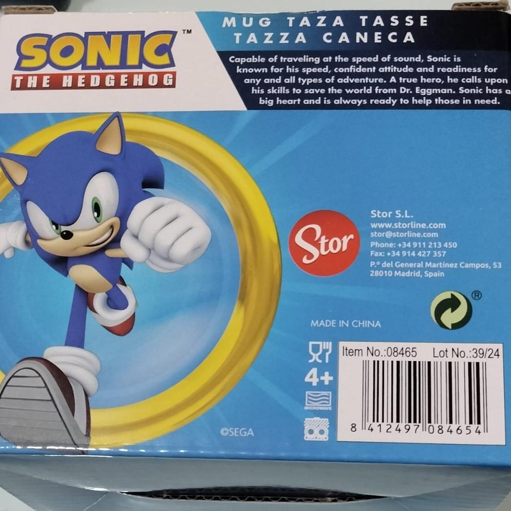 TAZA CERAMICA 325 MLEN CAJA REGALO  SONIC
