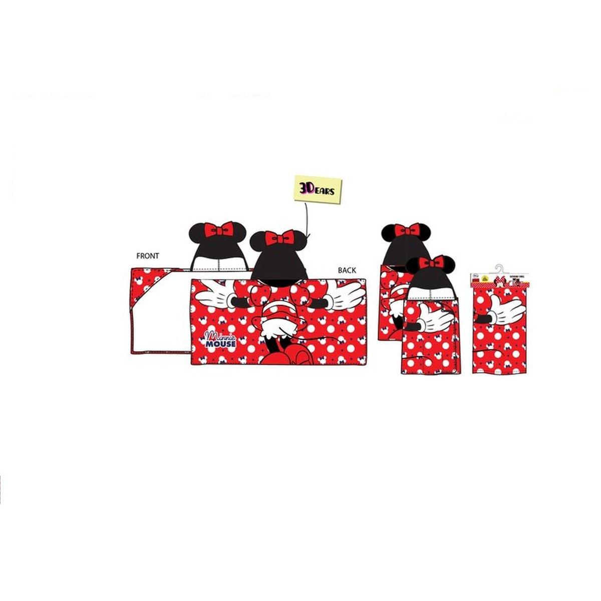 TOALLA CAPA CON CAPUCHA POLYESTER MINNIE DISNEY - ILUSION SHOP
