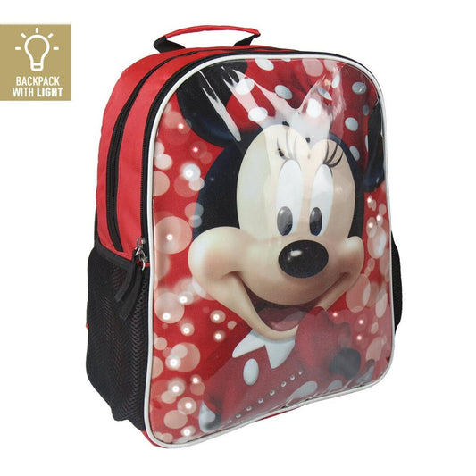 MOCHILA ESCOLAR  CON LUZ MINNIE