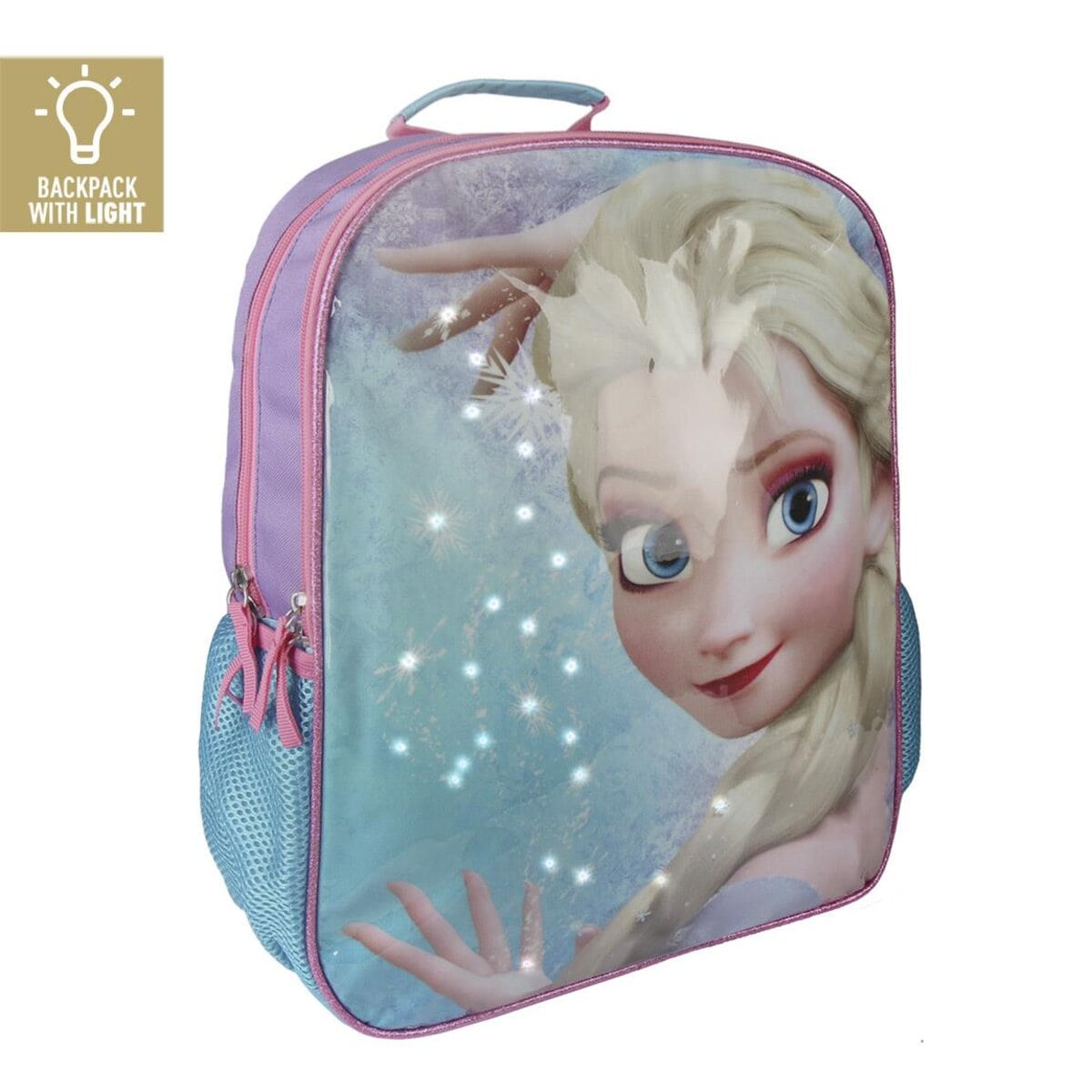 MOCHILA ESCOLAR CON LUZ FROZEN