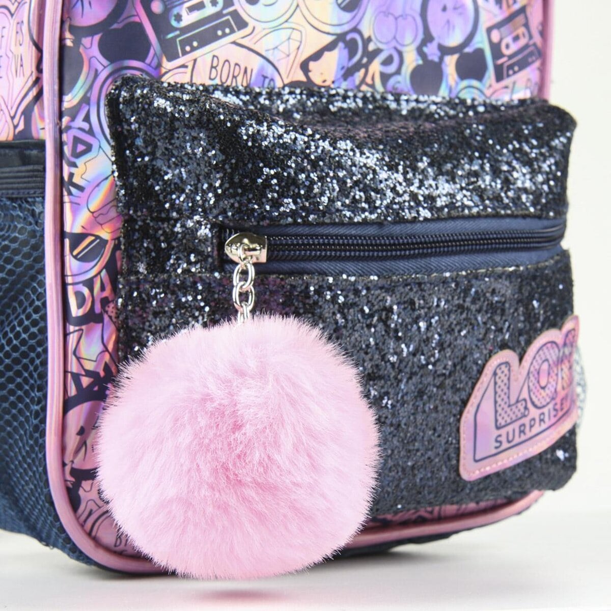 MOCHILA CASUAL LOL SURPRISE MODA POMPOM