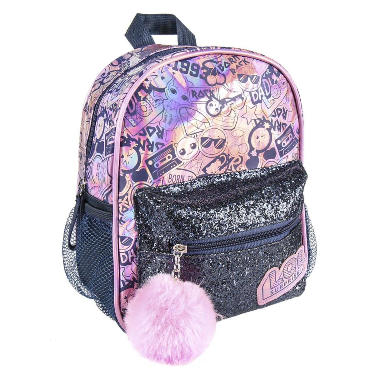 MOCHILA CASUAL LOL SURPRISE MODA POMPOM