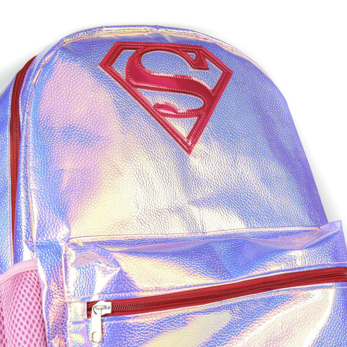 MOCHILA CASUAL MODA IRIDISCENTE SUPERMAN