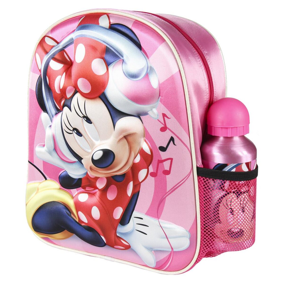 MOCHILA INFANTIL 3D  CON BOTELLA MINNIE