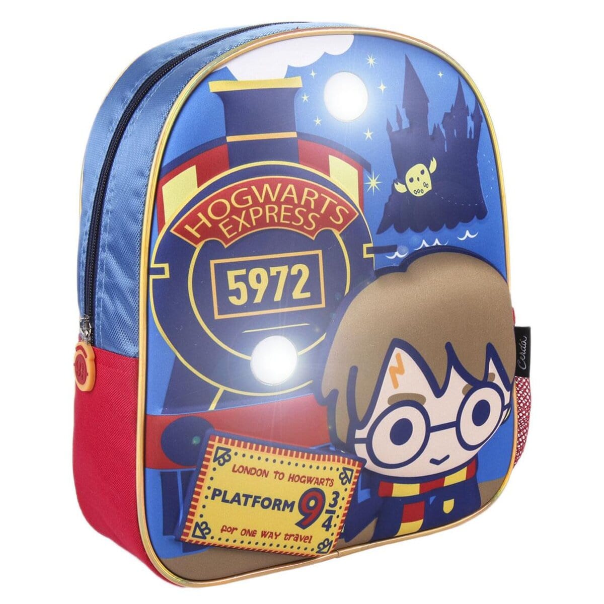 MOCHILA INFANTIL 3D LUCES HARRY POTTER