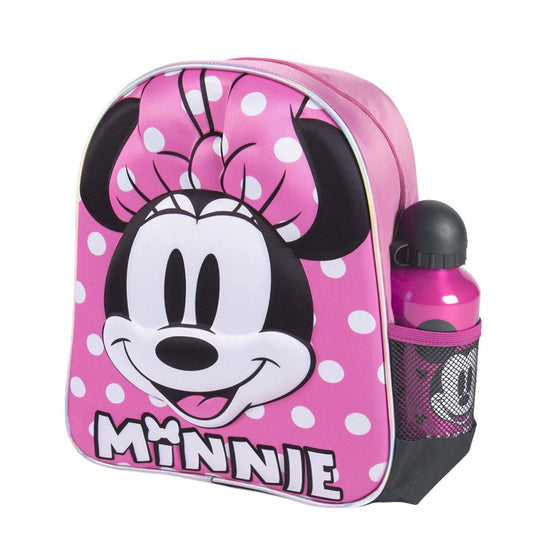 MOCHILA INFANTIL 3D CON BOTELLIN MINNIE