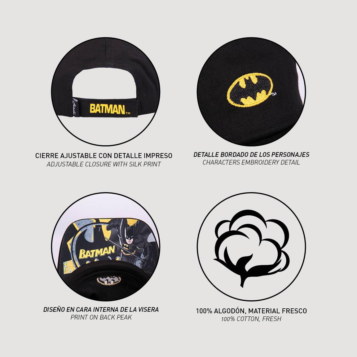 GORRA VISERA CURVA BORDADO BATMAN