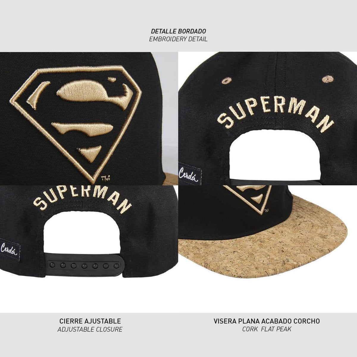 GORRA VISERA PLANA SUPERMAN