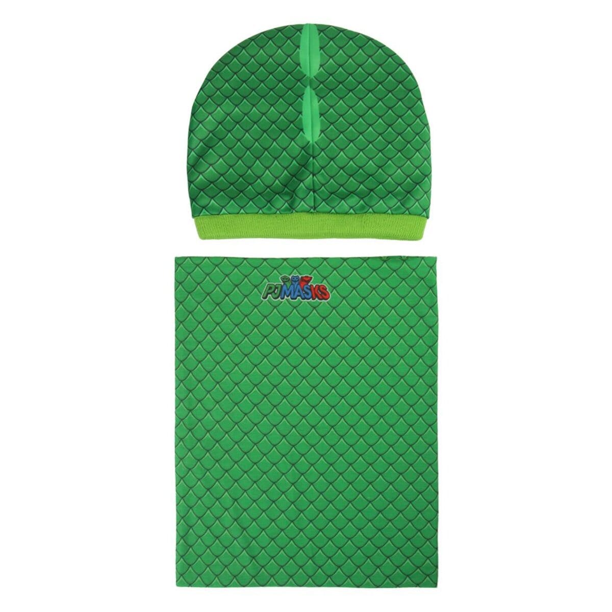 CONJUNTO 2 PIEZAS PJ MASKS GEKKO ( GORRO Y BRAGA CUELLO)