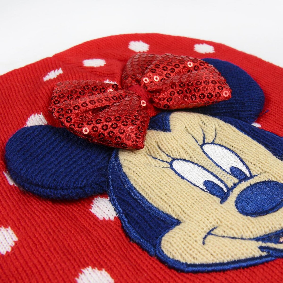 GORRO PUNTO APLICACIONES MINNIE