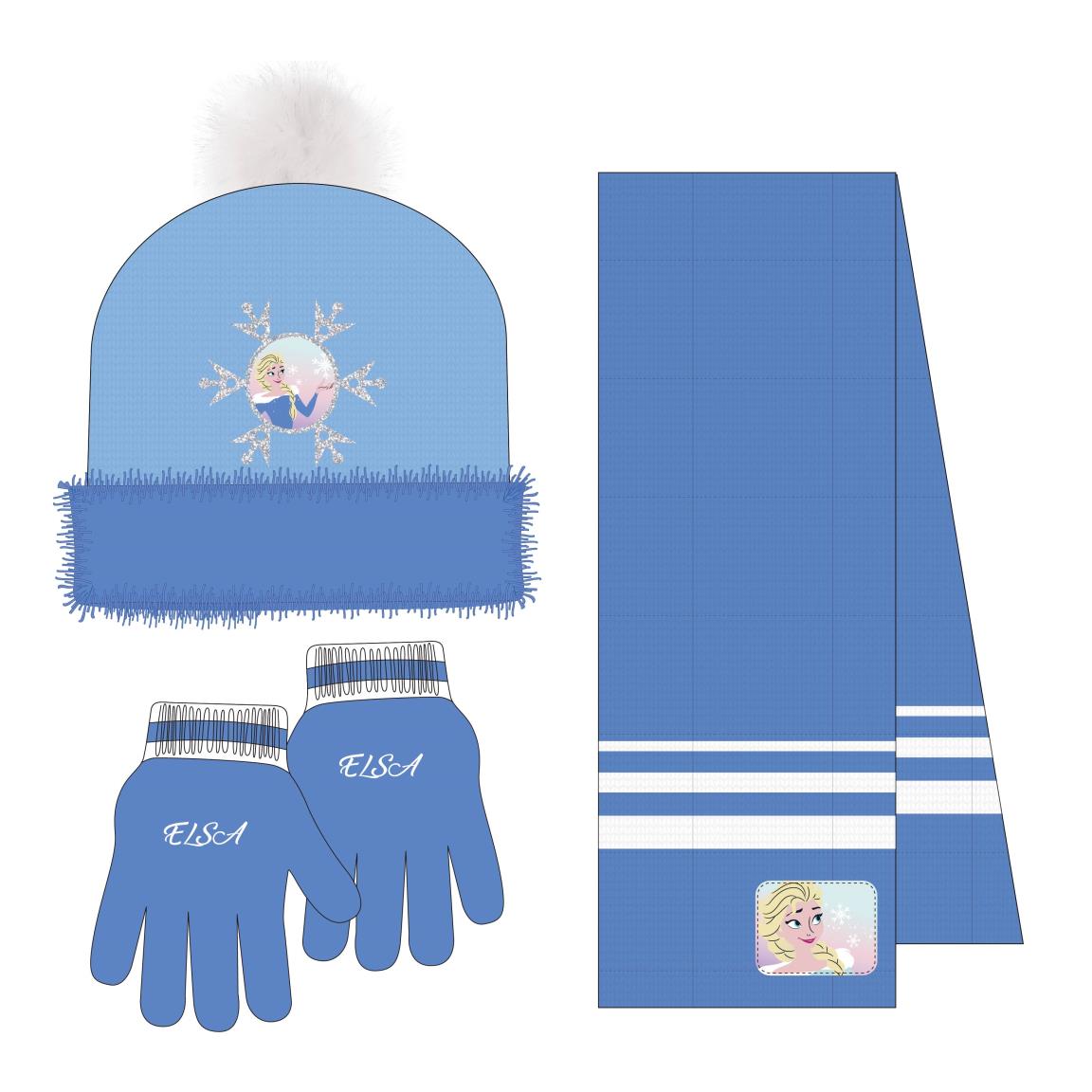 CONJUNTO 3 PIEZAS BUFANDA FROZEN