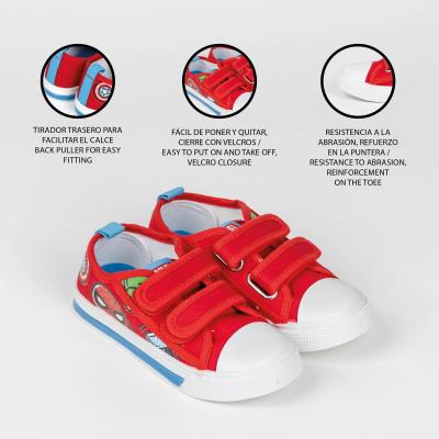 ZAPATILLA LONETA SUELA PVC CON LUCES ALGODÓN AVENGERS