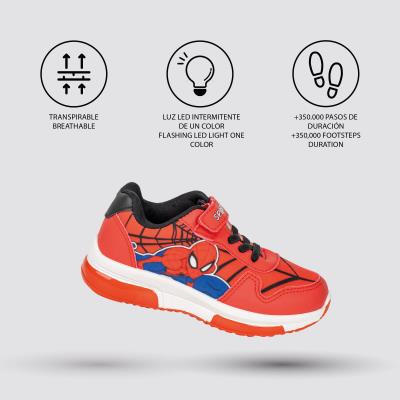 DEPORTIVA SUELA PVC CON LUCES SPIDERMAN