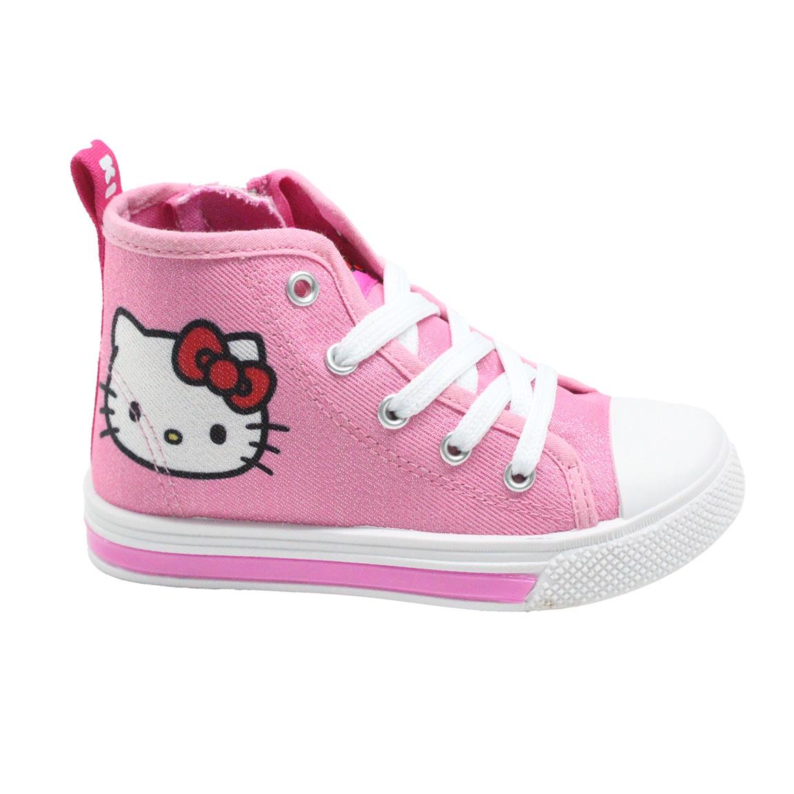 ZAPATILLA LONETA SUELA PVC CON LUCES ALTA HELLO KITTY