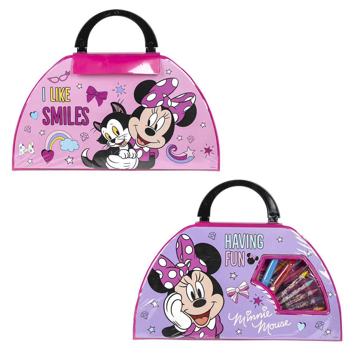 SET PAPELERIA COLOREABLE 50 PIEZAS MINNIE