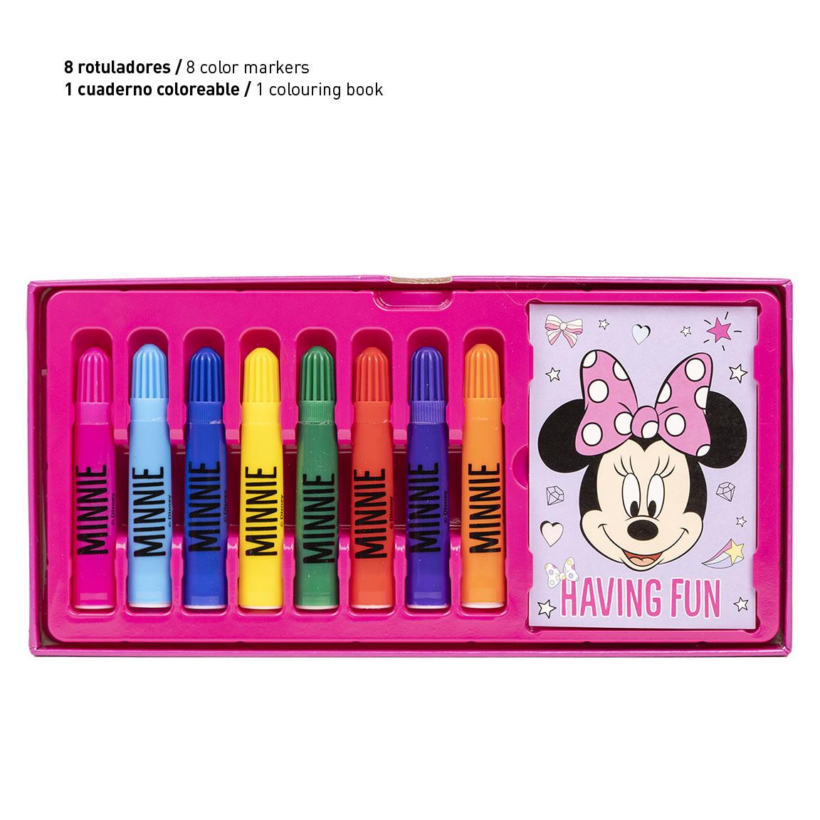 SET PAPELERIA COLOREABLE MALETIN MINNIE