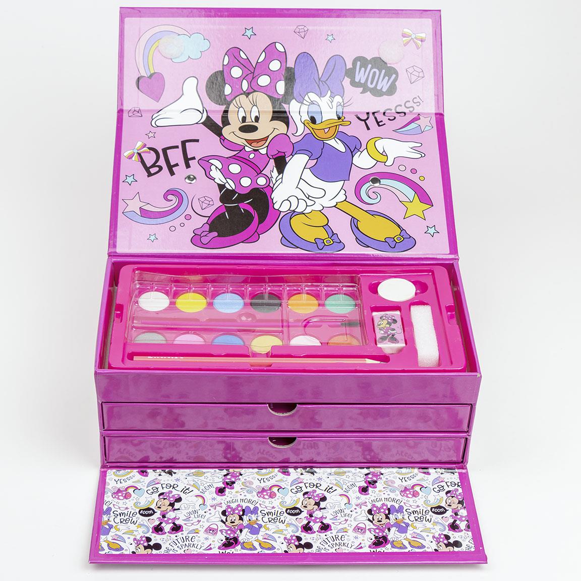 SET PAPELERIA COLOREABLE MALETIN MINNIE