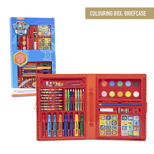 SET PAPELERIA COLOREABLE CAJA PAW