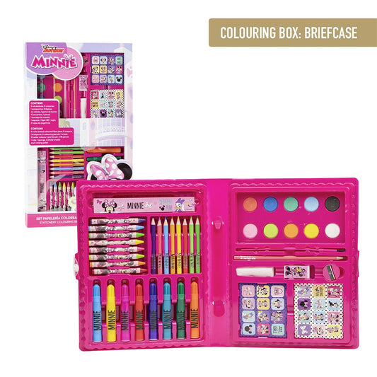 SET PAPELERIA COLOREABLE CAJA MINNIE